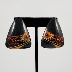 TRUE VINTAGE Boho Tribal Statement Earrings